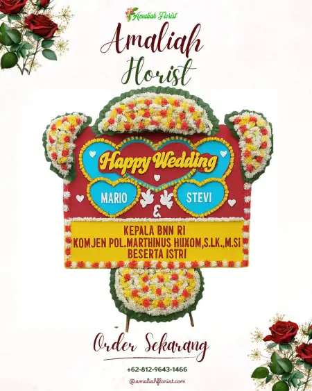 Papan Bunga Pernikahan Nanjungan